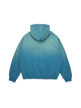 Peace Wreath Knockout Zip Hoodie Blau