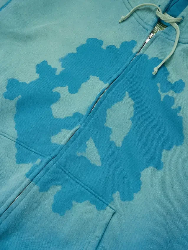 Peace Wreath Knockout Zip Hoodie Blau