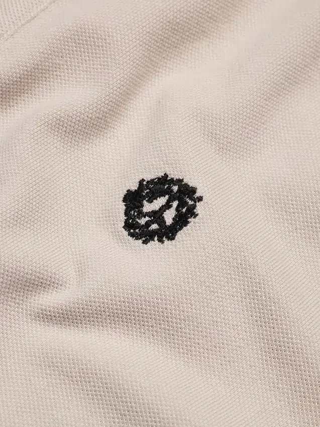 „Peace Wreath“-Polo, cremefarben