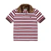 Polohemd mit Pantherfellkragen, rot