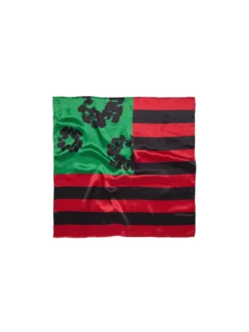 Schal mit pan-afrikanischer Kranzflagge, rot/schwarz/grün