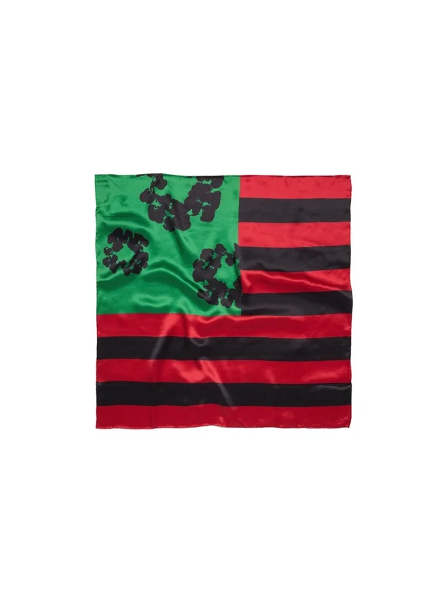 Schal mit pan-afrikanischer Kranzflagge, rot/schwarz/grün