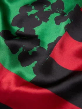 Schal mit pan-afrikanischer Kranzflagge, rot/schwarz/grün