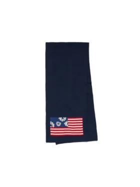 Schal mit panafrikanischer Kranzflagge, Marineblau