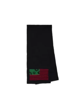 Schal mit panafrikanischer Wreath-Flagge, schwarz
