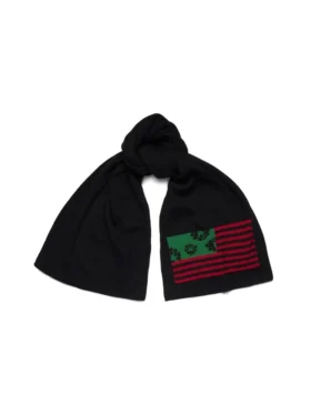 Schal mit panafrikanischer Wreath-Flagge, schwarz