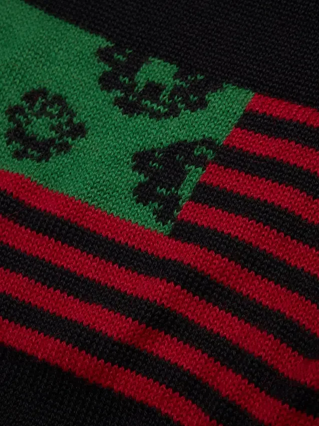 Schal mit panafrikanischer Wreath-Flagge, schwarz