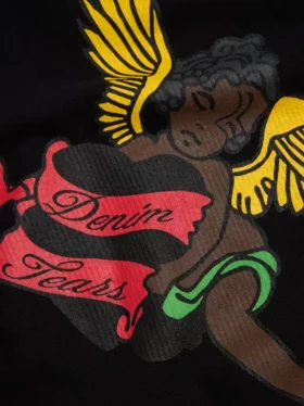 Schwarzer Cherub-Hoodie, schwarz