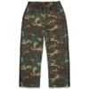 Sweathose mit offenem Saum und Pailletten-Camouflage-Muster