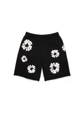 Sweatshorts „Cotton Wreath“ in Schwarz