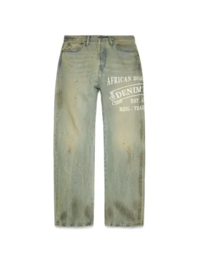 Weite ADG-Denim-Jeanshose, Dirty-Wash