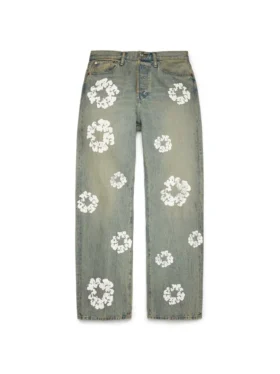 Weite „Cotton Wreath“-Denim-Jeans in „Dirty Wash“
