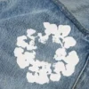 Weite Denim-Jeanshose mit Cotton Wreath, helle Waschung