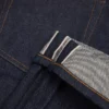 Weite Denim-Jeanshose mit Webkante