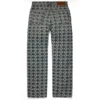 Weite Jacquard-Wreath-Denim-Jeans