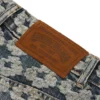 Weite Jacquard-Wreath-Denim-Jeans