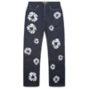 Weite, mit Nieten besetzte „Cotton Wreath“-Jeanshose aus Selvedge-Denim