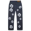 Weite, mit Nieten besetzte „Cotton Wreath“-Jeanshose aus Selvedge-Denim